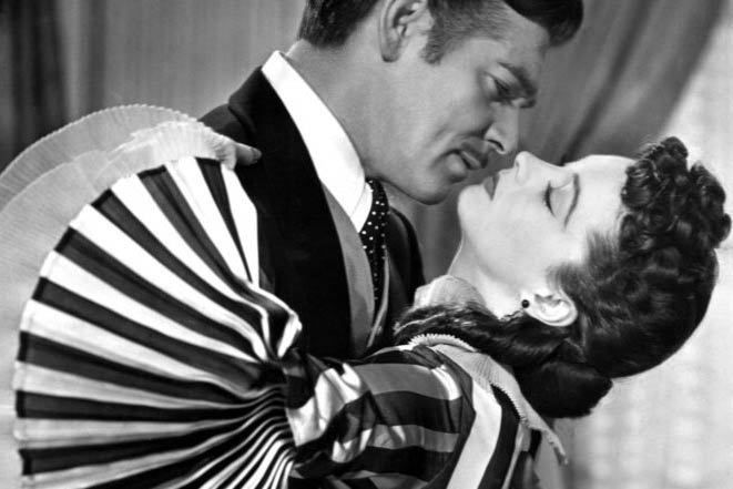 Gone with the Wind Scarlett O'Hara and Rhett Butler embrace